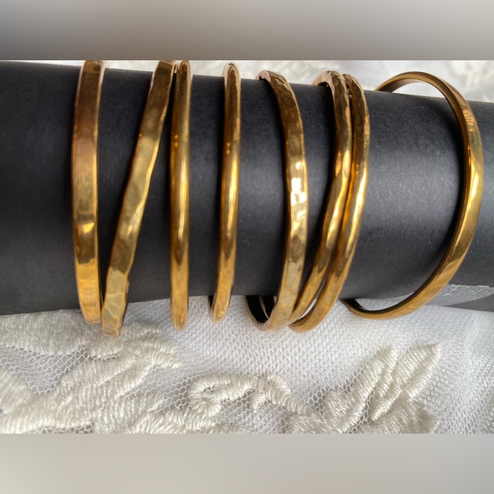 Soko Gold Tone Mixed-Texture Stackable Bangle Set - image 2